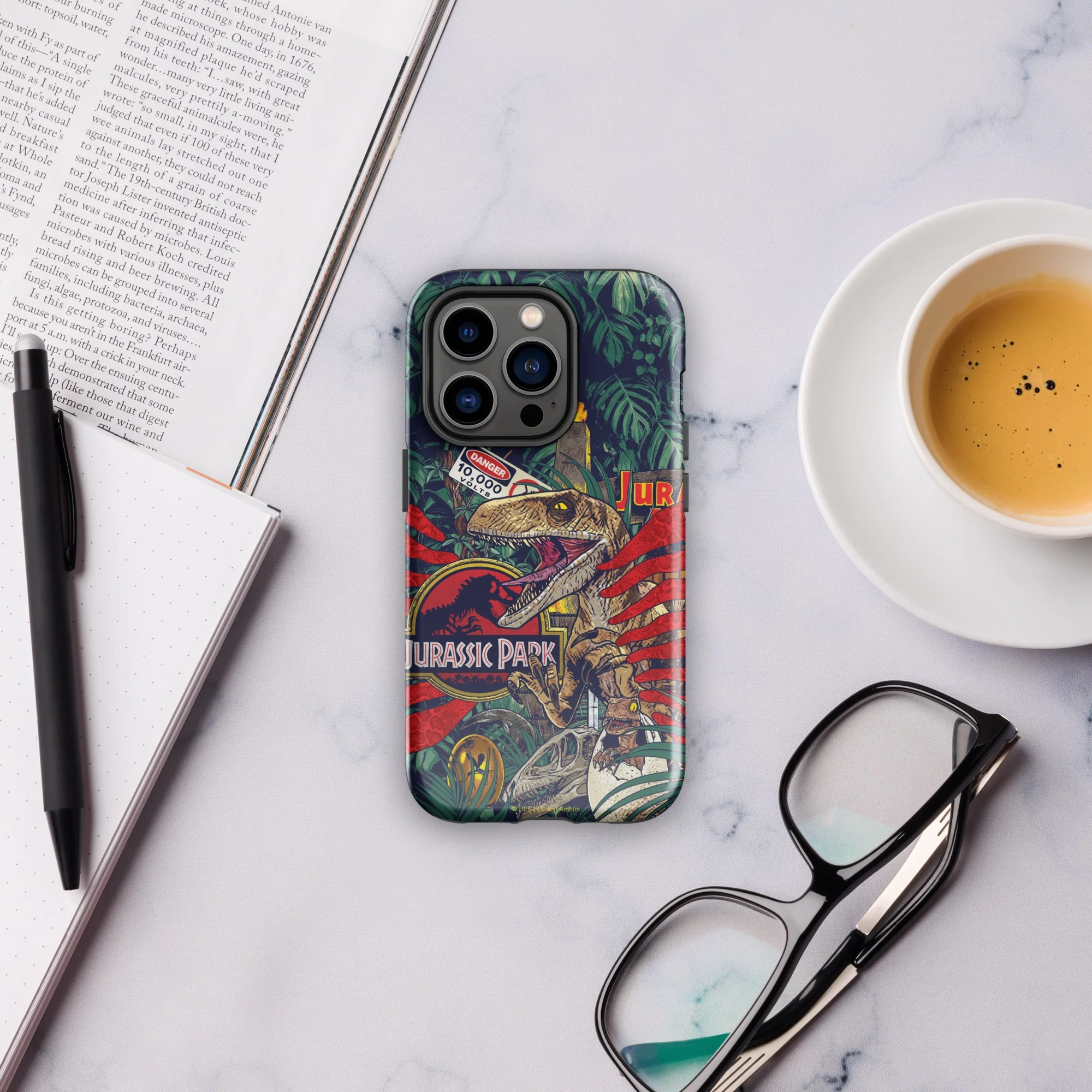Jurassic Park Jungle Collage iPhone Tough Phone Case - Image 22