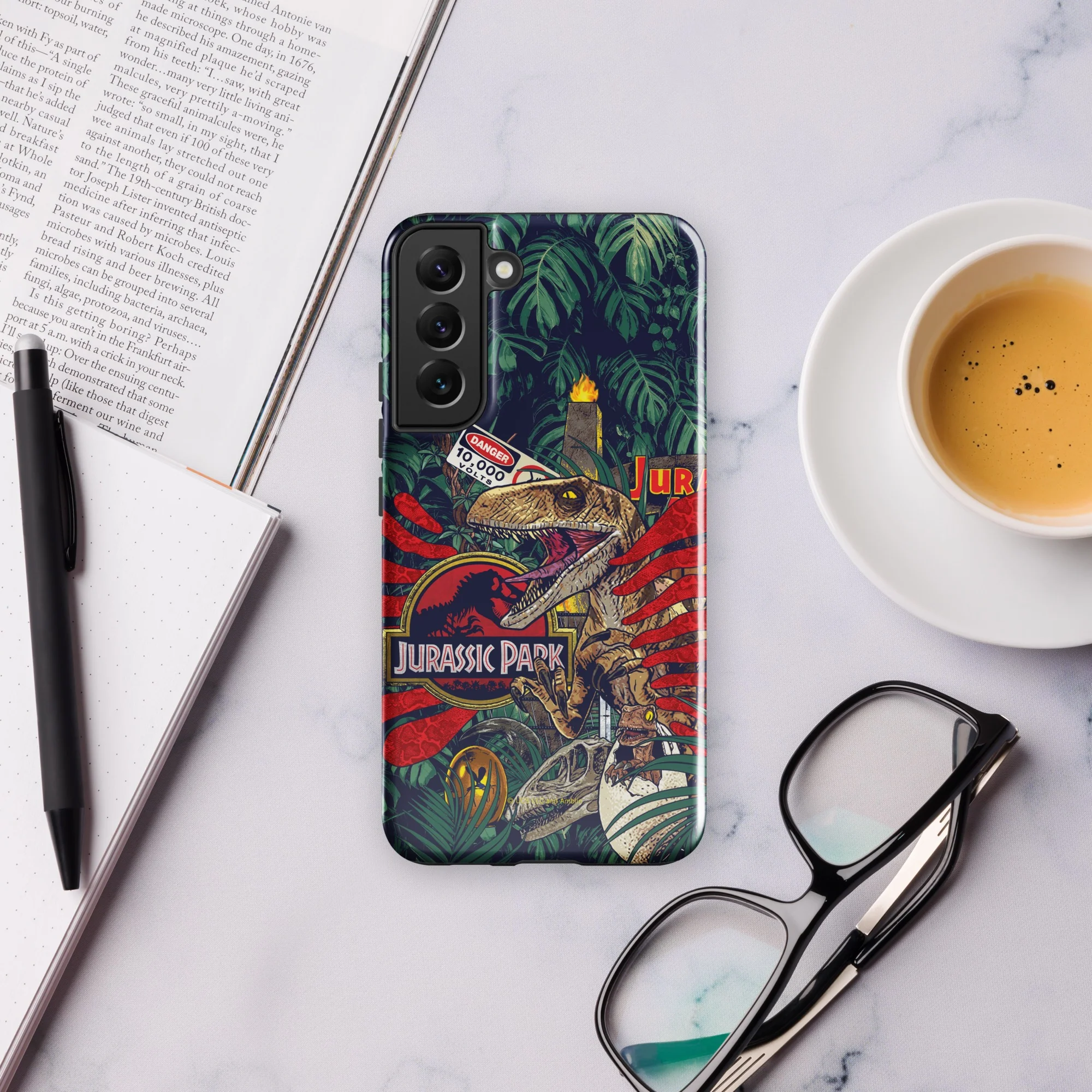 Jurassic Park Jungle Collage Samsung Tough Phone Case - Image 15