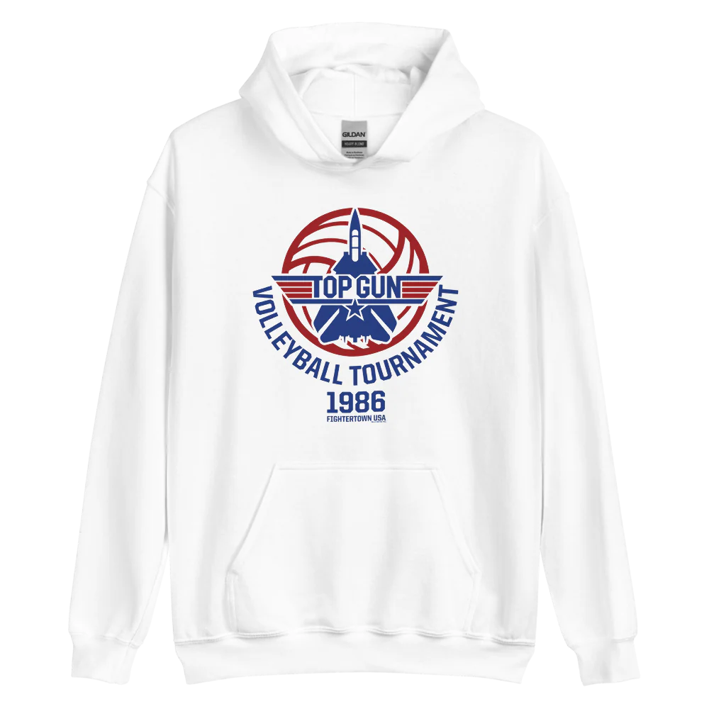Top Gun Fighter Town USA 1986 Volleyball Tournament Hoodie